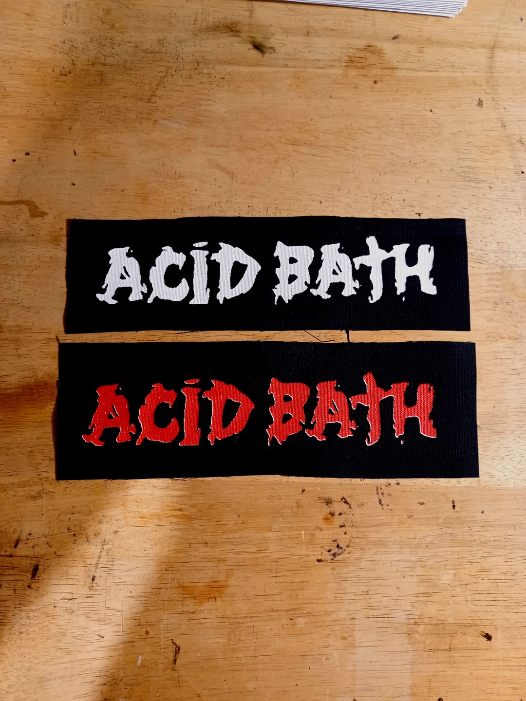 Acid Bath Patch DIY Canvas Patch Metal Patch 10x3.5 Etsy