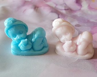 Sleeping Baby Soap: Baby shower favors, baptism, christening, gender reveal, gifts, Approx. 1.5 oz.