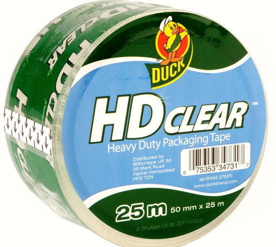 Duck Tape Heavy Duty Clear Packaging Tape 50mm x 25m
