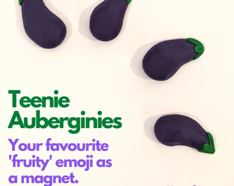 Teeny Auberginies: Aubergine / Eggplant Magnets