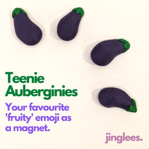 Teeny Auberginies: Aubergine / Eggplant Magnets