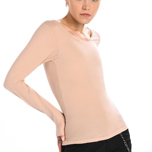 Long Sleeve Chest Binder: Handmade Cotton Compression Top