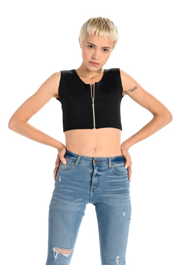 BINDER WITH ZIPPER Chest Binder for Transgender Sport Bra Flat Chest Ftm F2m Transgender Clothing Ftm Underwear Made in Europe Etsy