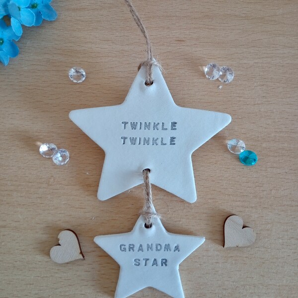 Twinkle Twinkle Star, Personalised, In Memory of, Baby loss, Remembrance, Bereavement Gift, Keepsake, Bright Star In The Sky, Nanny, Grandad