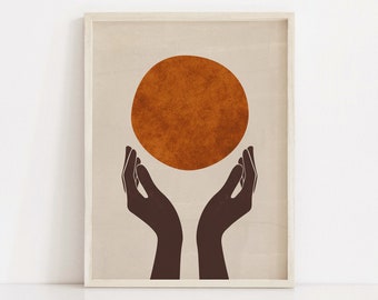 Feminist Art Print, African American, Girl Power, Instant Download, Boho Decor, Strong Woman, Black Girl Magic, Afrocentric, Empowered Women