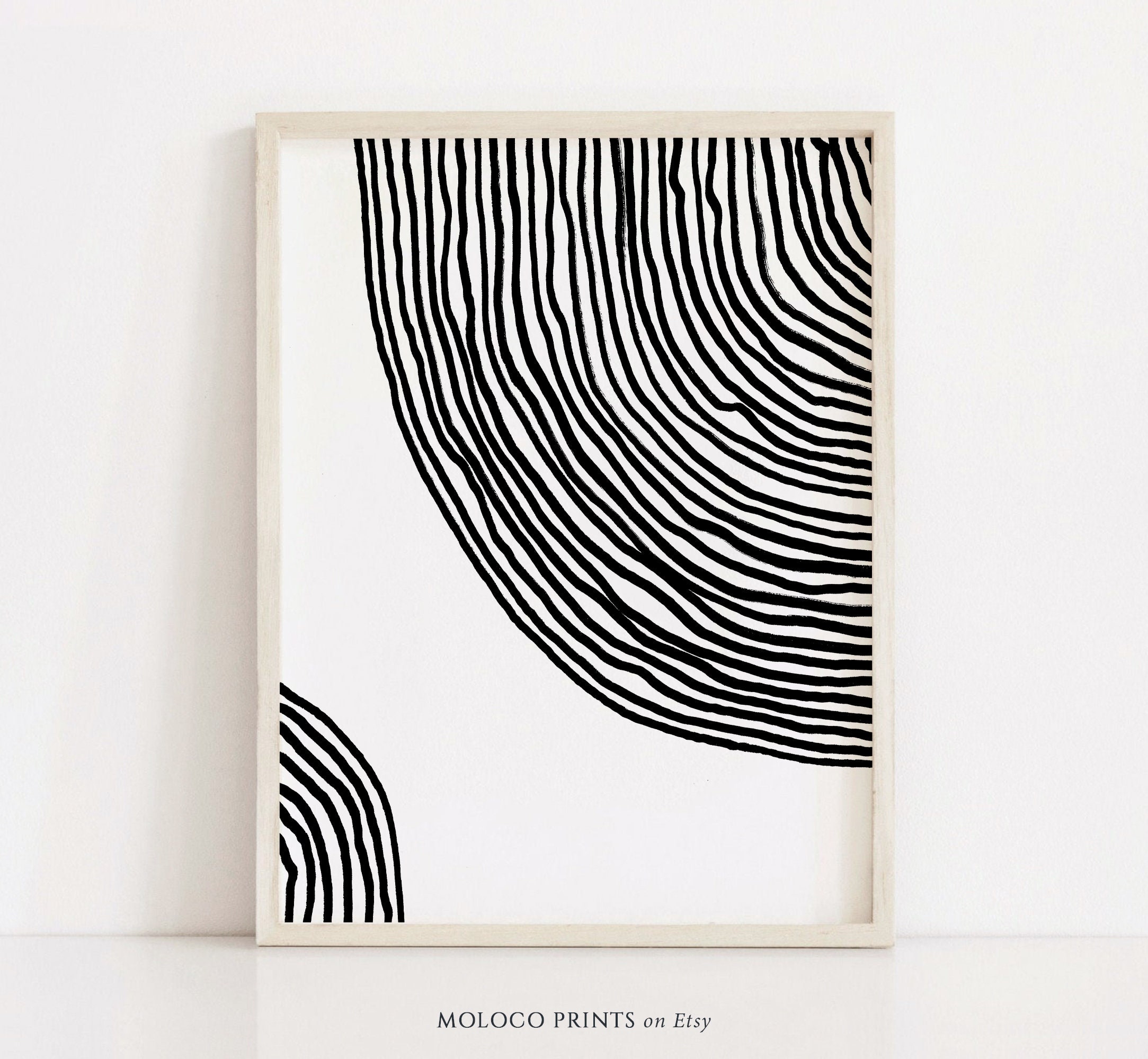 Black And White Geometric Printable Wall Art Digital Print | Etsy