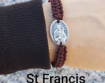 St Francis bracelet, St Francis of Assisi, catholic bracelet, saint bracelet, Patron of Families, Patron of Animals, Patron of Ecology