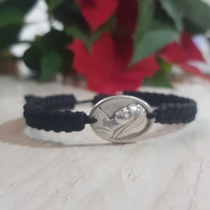Virgin Mary medal Bracelet Religious Bracelets with Patron Saint Medals Christian Spiritual Jewelry Men Women Kids Catholic Gift Adjustable