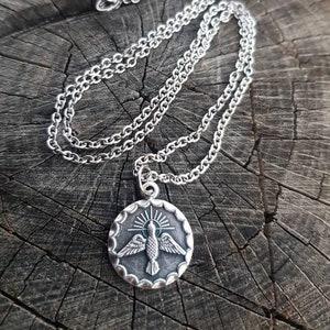 Holy Spirit medal Necklace, CHOOSE YOUR MEDAL, Dove Medal Saint Spirit Medal Necklace Spiritual