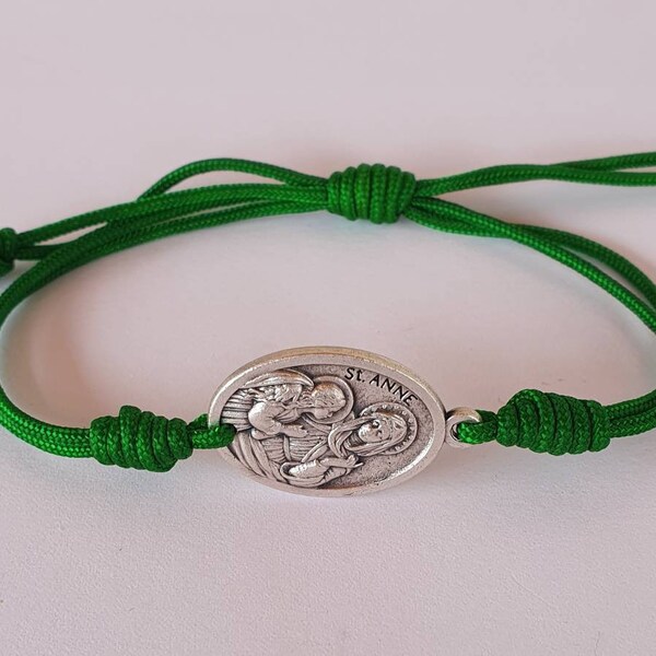 St Anne bracalet, Saint medals bracelet, Christian bracelet, Patron saint, Medjugorje bracelet, Saint Patrick gift, Saint bracelet