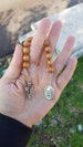 Pocket rosary, Pray for Us Medal, One decade rosary, Wooden rosary, Catholic rosary, Rosary tenner, Rosary Chaplet, Confirmation favor 