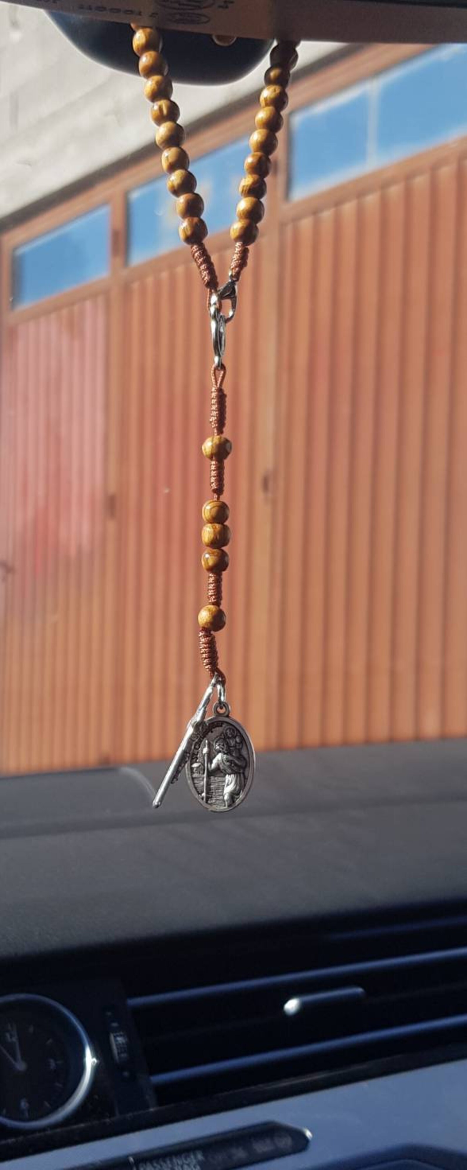 Auto rosary small rosary for car Rear view mirror hanger Etsy