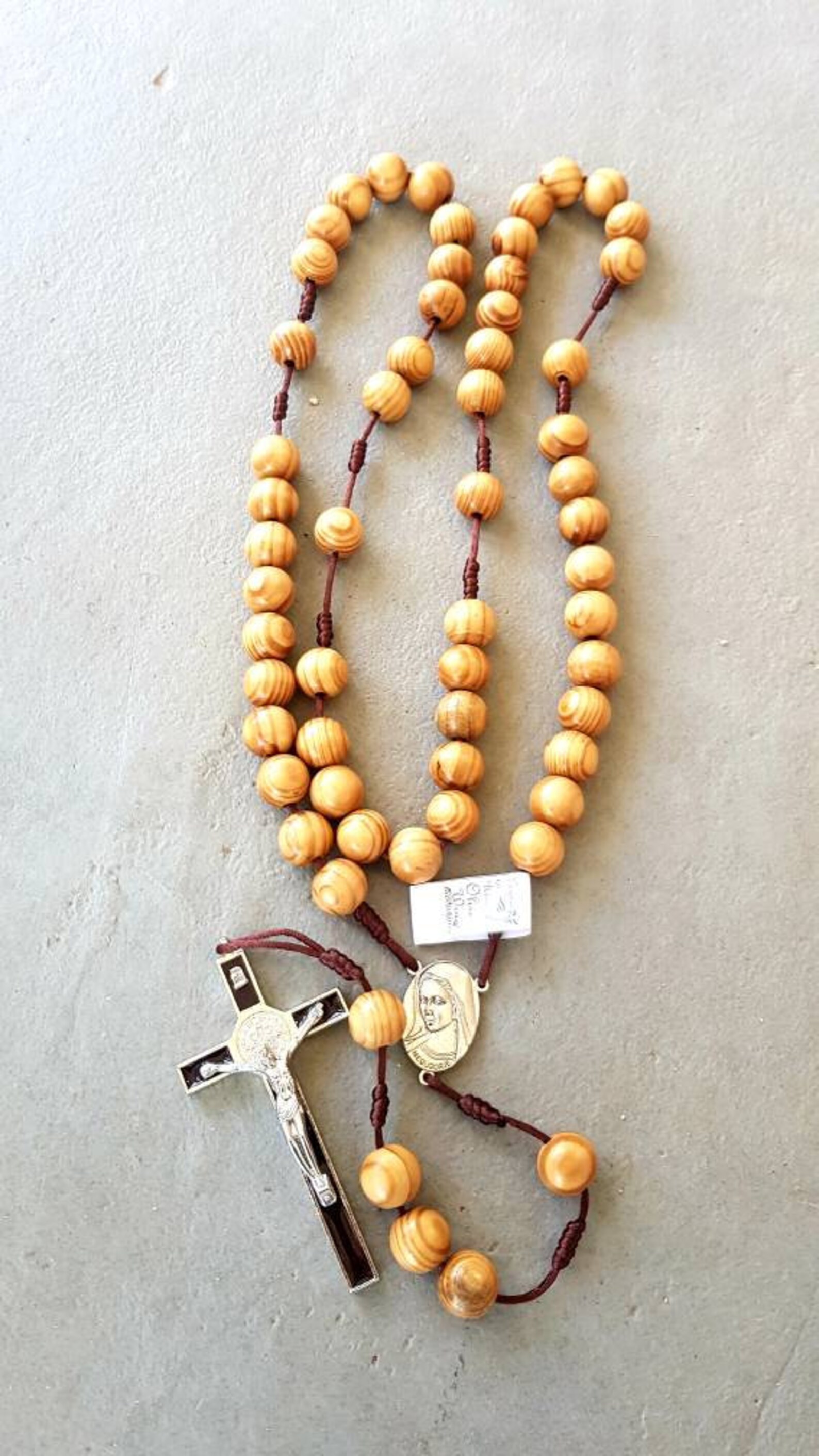 Large wall rosary 40 Olive rosary for wall Big Hanging Etsy