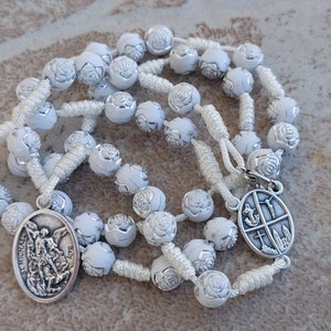 Saint Michael rosary, St Michael chaplets rosary for women or girls, Medjugorje handmade rosary of Saint Michael