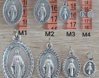 wholesale MIRACULOUS MEDALS BOX 5, 10, 20, 50, 100, 200 pcs, Catholic medal wholesale, Miraculous Medal Charm Pendant, Catholic jewerly
