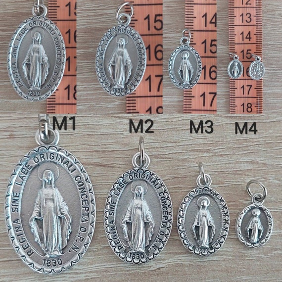 Wholesale MIRACULOUS MEDALS BOX 5, 10, 20, 50, 100, 200 Pcs, Catholic Medal  Wholesale, Miraculous Medal Charm Pendant, Catholic Jewerly 