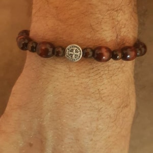St Benedikt Armband, katholisches Armband für Männer oder Frauen, Medjugorje Armband mit der St. Benedikt Medaille