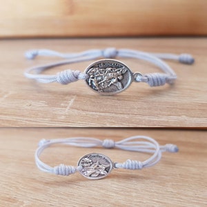 St Michael bracelet, Guardian angel bracelet, simple catholic bracelet, catholic gift, protection bracelet, religious jewelry men women kids
