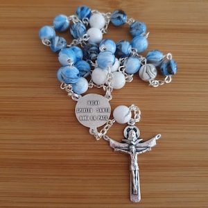 Sieben Gaben des Heiligen Geistes Halsreif, 7 Gaben des Heiligen Geistes Rosenkranz, Heiliger Geist Halsreif, Rosenkranz des Heiligen Geistes, Konfirmationsgeschenk Jungen