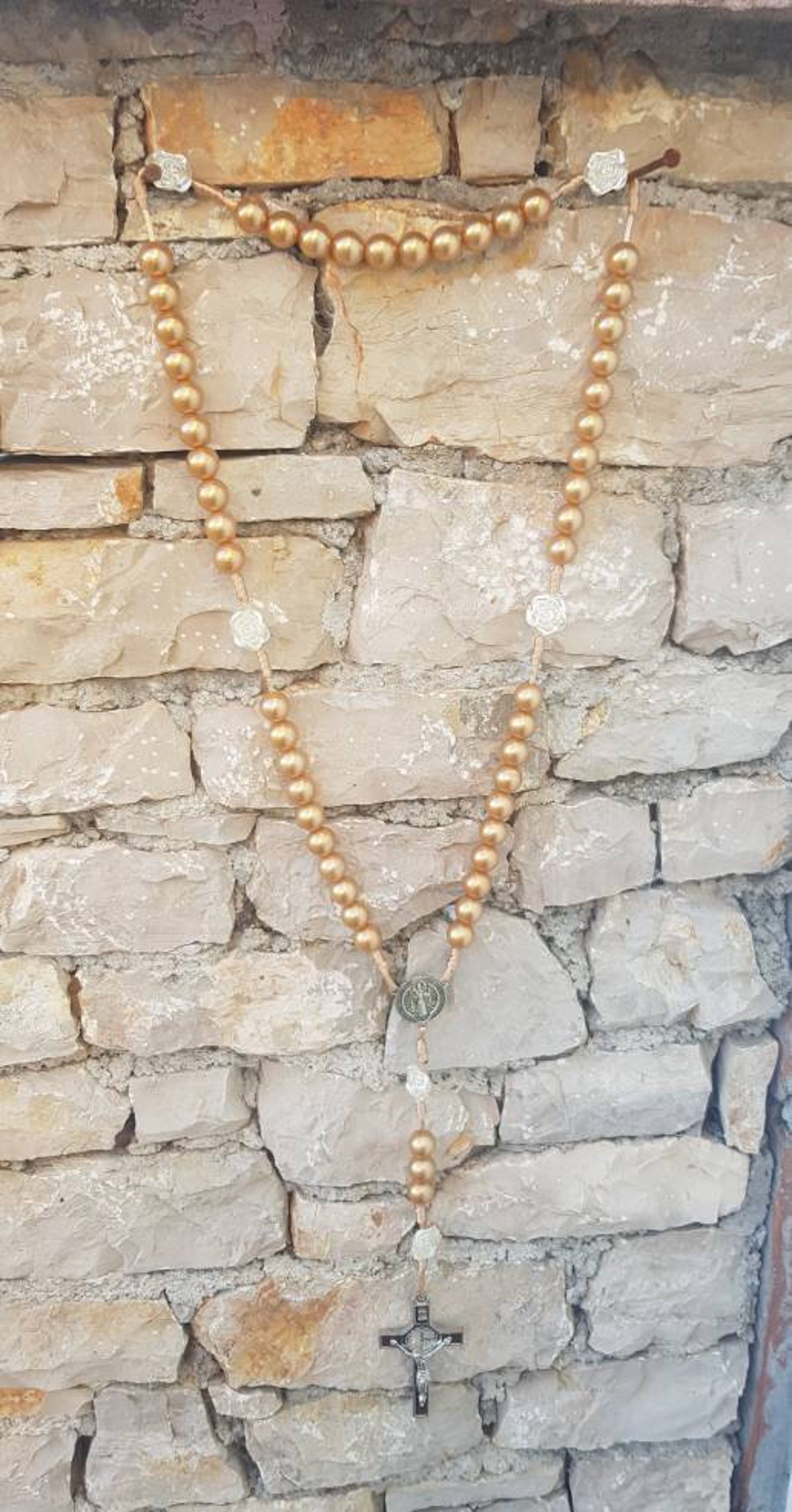 Wall rosary Hanging rosary for home church office chapel | Etsy