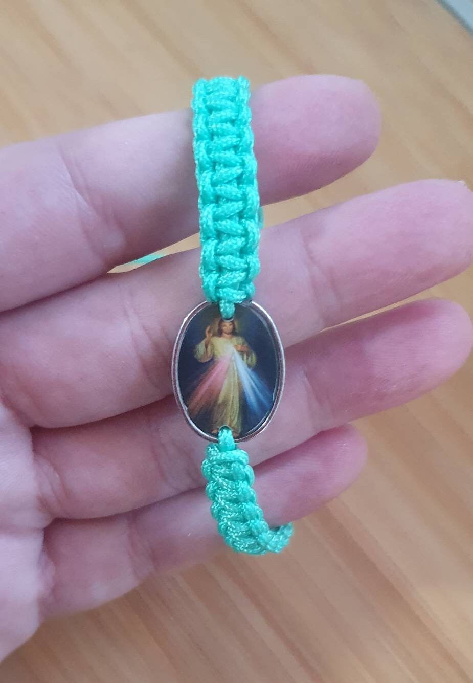Divine Mercy Medal Bracelet Catholic Bracelet Saint Medal Etsy