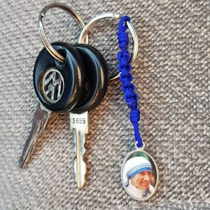 Schlüsselanhänger mit Heiligen, Schlüsselanhänger Mutter Theresa/Jungfrau Maria, Auto Schlüsselanhänger, Auto Schlüsselanhänger