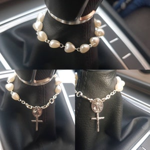 Auto rosary, Car protect rosary, Car Rosary, Car acessories, Pocket rosary,  Small rosary, hearts rosary, Saint stuff