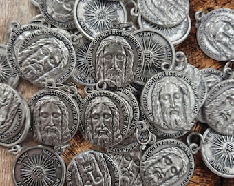 Holy Face of Christ medal: wholesale Holy face Jesus, Latin Five Wounds of Jesus medal - Lord, Shine Your Face Upon Us, Jesus face