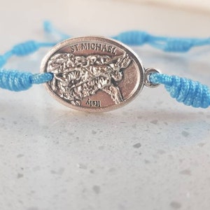 St Michael/Virgin Mary medal bracelet, Choose your saint medal, Miraculous medal bracelet, rosary bracelet, catholic bracelet for men women