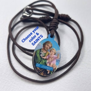 Saint Joseph Necklace Catholic Necklace St Joseph Medal Necklace Patron Saint Necklace Christian Jewelry Religious Necklace