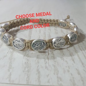 Saint Michael/Guardian Angel Bracelet, Patron of Military, Christian Bracelet, Protection Bracelet Police Patron, Saint Michael Medal