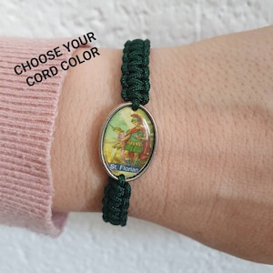 Pulsera san Florián, Patrona de los Bomberos, Joyería de la Patrona, Pulsera Católica, Pulsera Sagrada Hecha a Mano, Pulsera patrón Sasint