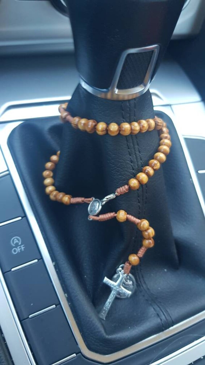 Auto Rosary Small Rosary for Car Rear View Mirror Hanger - Etsy