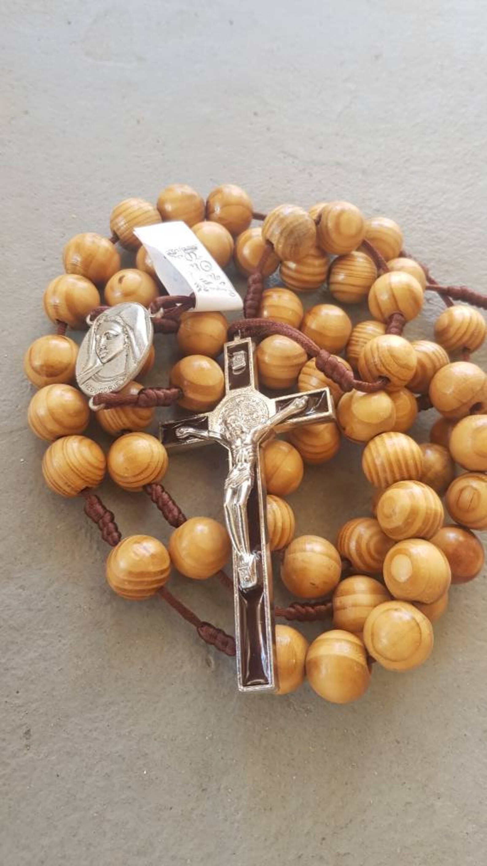 Large wall rosary 40 Olive rosary for wall Big Hanging | Etsy