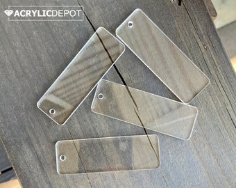 Keychain - Clear Acrylic Blanks - Perfect for Crafts, DIYer, Gifts, Resell - Super Popular, Simple, Elegant Style that just WORKS!