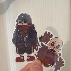 Dusttale Sans and Papyrus stickers!