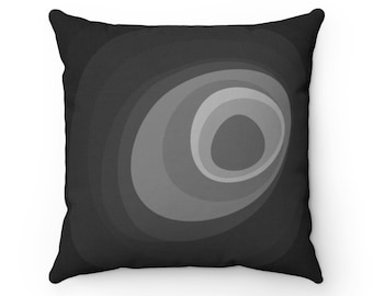 Mid-Century pillow cover - Gray and black pillowcase - Retro home decor - Decorative pillow cover for couch - Boho throw pillow cover