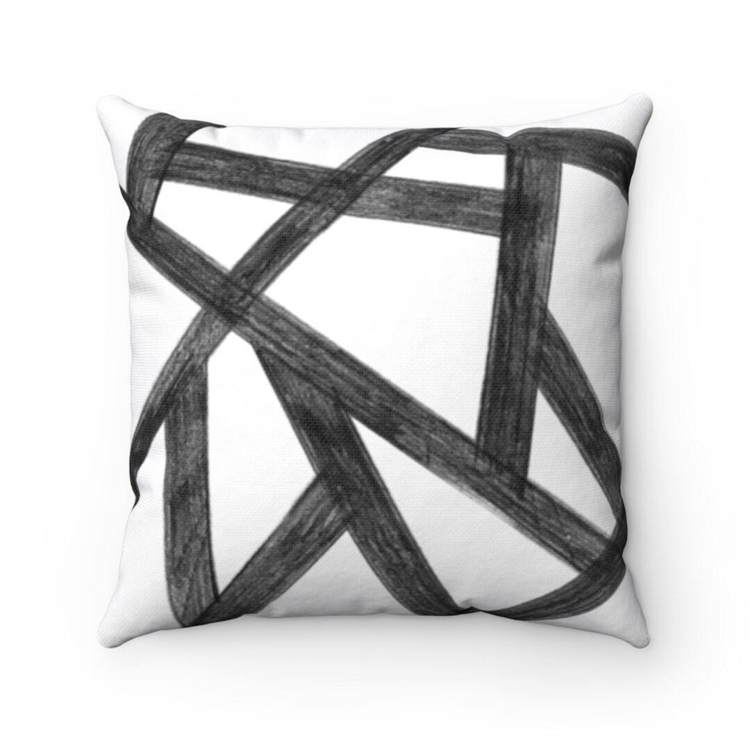 Black and White Decorative Pillow Cover Modern Farmhouse Etsy UK