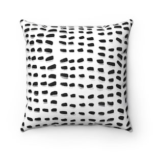 Black and white pillow in a geometric pattern, Minimalist home décor, Modern Farmhouse, Boho Throw Pillow, Decorative pillows for couch