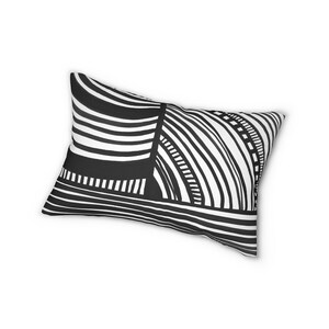 Minimalist Black and white pillow - Geometric pillow - Farmhouse home decor - Boho throw pillows - Decorative modern cushion