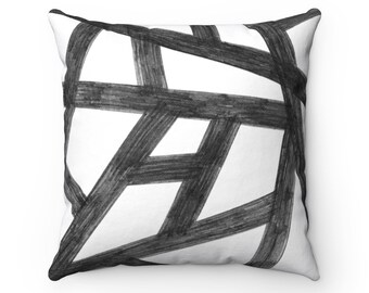 Black and White Pillowcase, Minimalist living room décor, Decorative Pillow cover, Modern farmhouse pillow cover, Geometric pillowcover