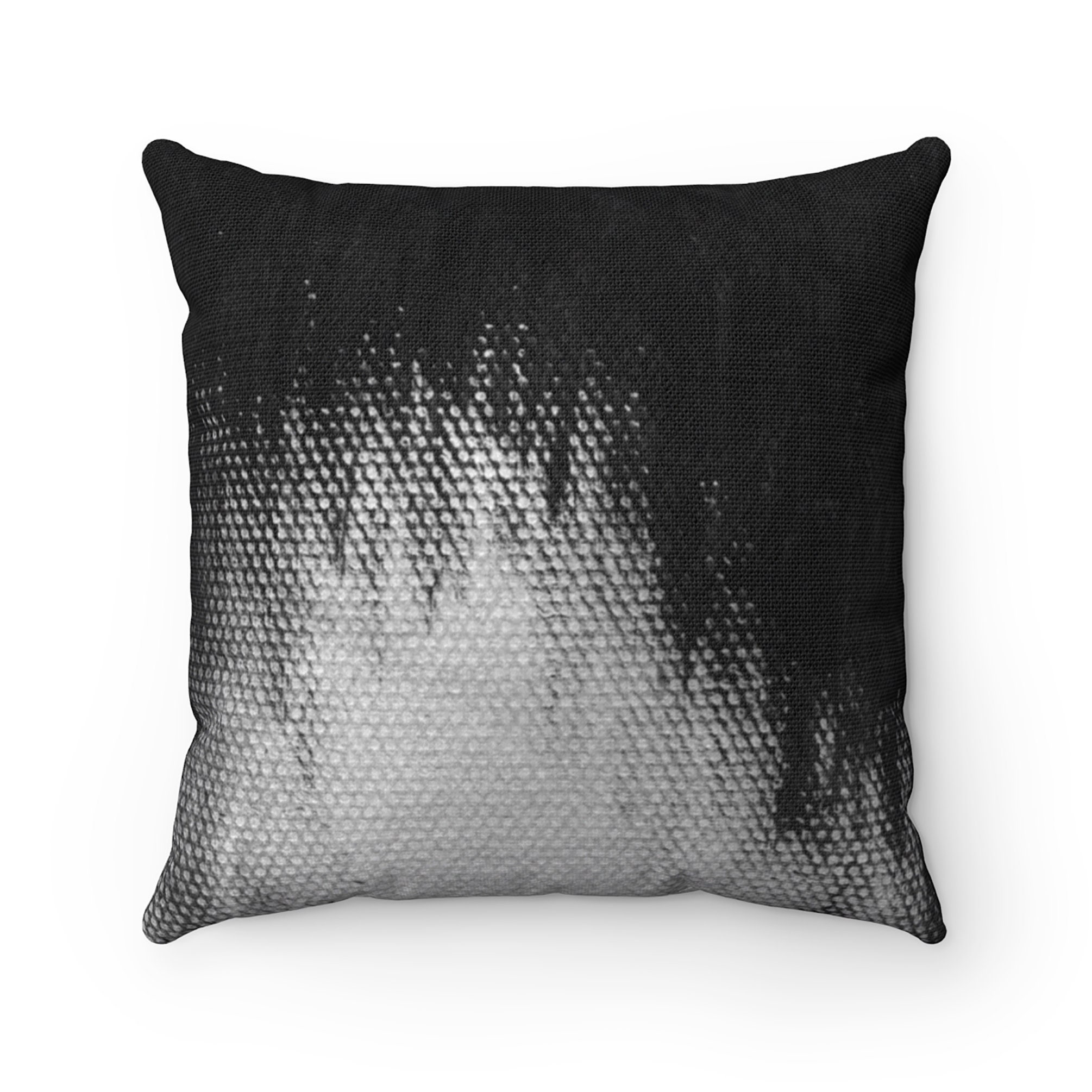Large throw pillow in black and charcoal grey 24 x 24 Etsy