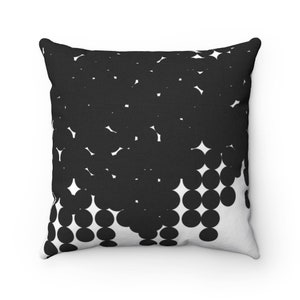 Black and White Geometric Pillow, Modern Home Décor, Minimalist Pillow, Abstract Pillow, Minimal Living Room Office Décor Monochrome Bedroom