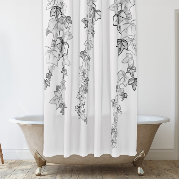 Black and White Shower Curtain Etsy