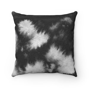 Black and White pillow, Shibori Sofa Cushion, Modern Decorative Pillow, Tie Dye Boho Pillow, Bohemian Home Décor, Designer Throw Pillows   X