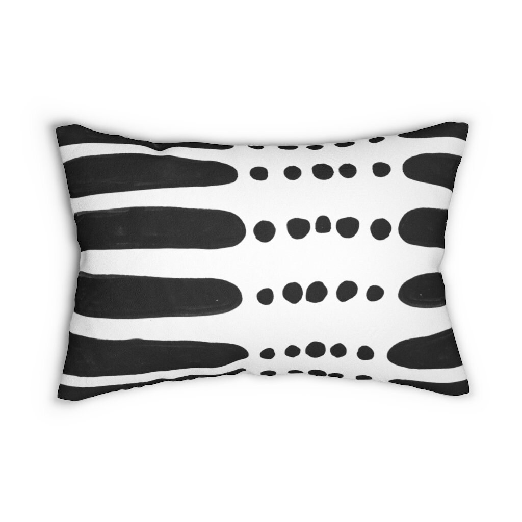 Black and White Pillow Modern Farmhouse Pillow Midcentury Etsy