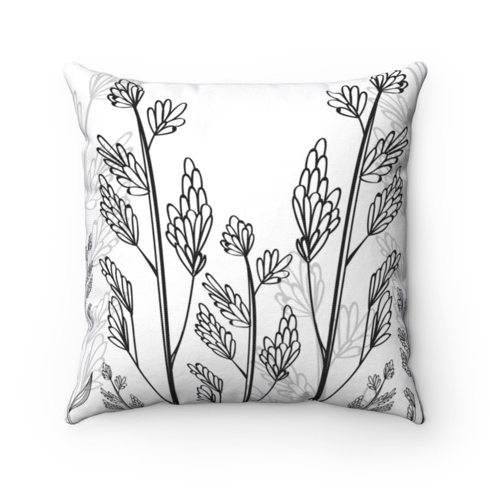 Lavender Throw Pillow Botanical Floral Pillow Housewarming Etsy UK