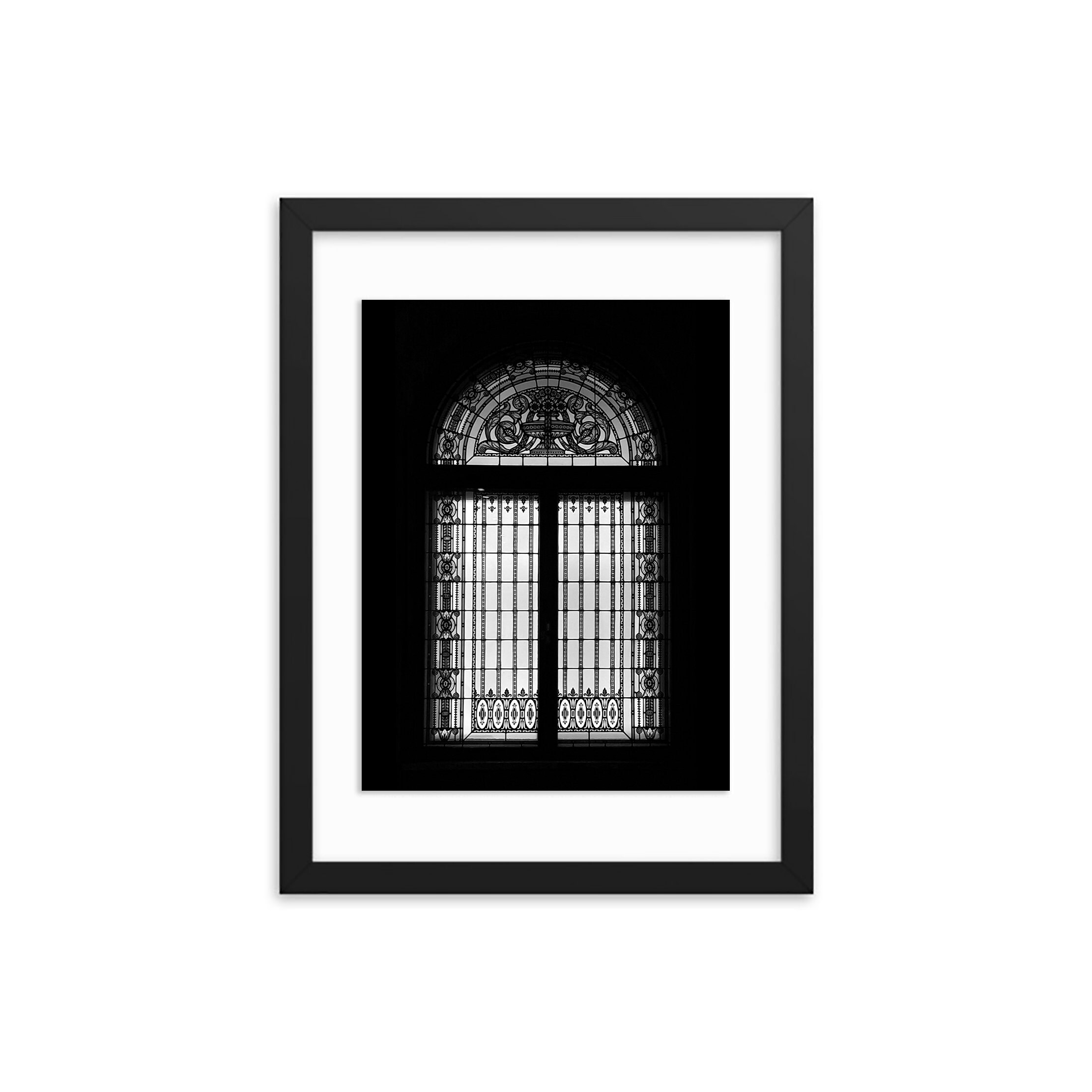 Architecture Black and White Wall Art, Printable Window Art Print