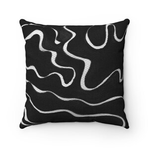 Black and white pillow, Modern Farmhouse, Boho Throw Pillow, Minimalist home décor, Decorative pillows for couch, Abstract geometric pillows