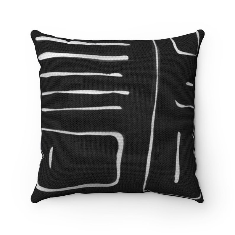 Black and White Throw Pillow Farmhouse Home Decor A Etsy